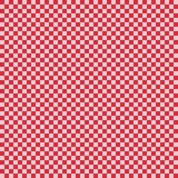Groovy Red White Checkerboard Y2K 90S Retro Seamless Pattern Vector — Stockvektor