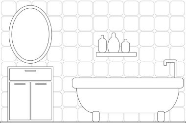 Çizgi filmlerdeki şirin karalamalar, el çizimleri, banyo resimleri. Çizgi sanatı geçmişi. Yetişkinler ve çocuklar için boyama sayfası