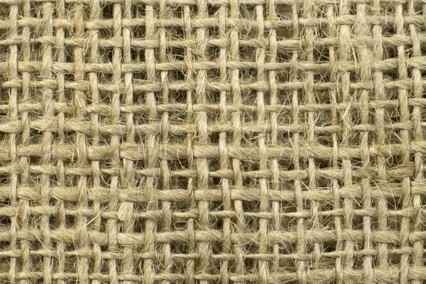 Helles Beige Oder Gelb Natürliche Textur Von Grobem Leinen Textilmaterial — Stockfoto