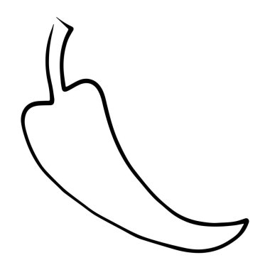 Chili logosunun vektör monokrom illüstrasyonuName