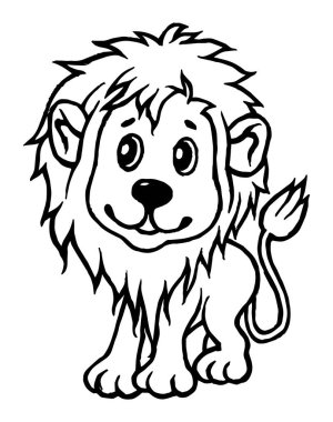 Zodiac işaretleri. Çizgi film ana hatları biçimi El çizilmiş basit düz vektör sembolleri resimleme sayfası veya kitap Leo