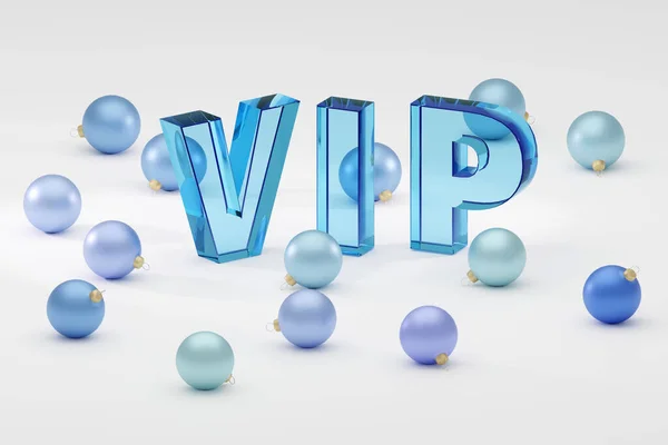 Cristmas Event Glass Sign Vip Concept Success Triumph 렌더링 일러스트 — 스톡 사진