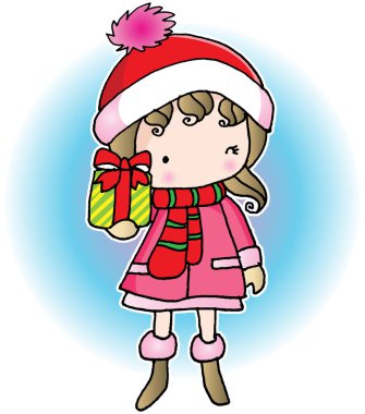 vektör karikatür sevimli kız 