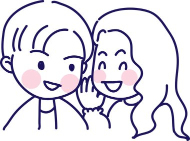 Vektör şirin çizgi film yüzü çiziyor