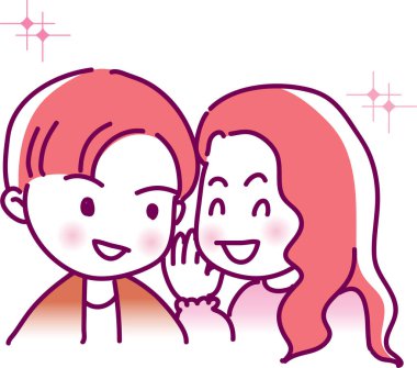 Vektör şirin çizgi film yüzü çiziyor