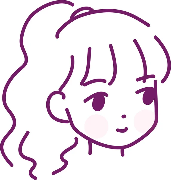 Vector Drawing Cute Cartoon Face — ストックベクタ