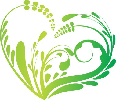 Kalp şekli tasarım çizim vektör