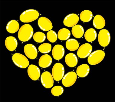 vektör kalp şekli balonları tasarım arka planı