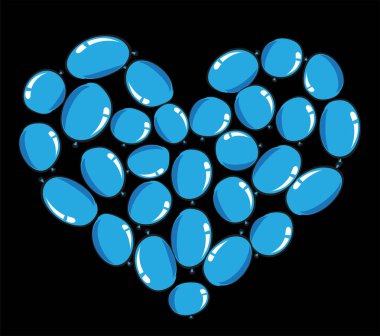 vektör kalp şekli balonları tasarım arka planı