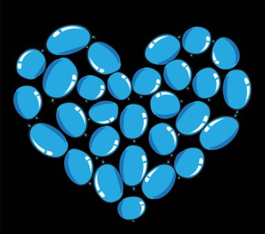 vektör kalp şekli balonları tasarım arka planı