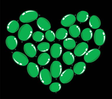 vektör kalp şekli balonları tasarım arka planı