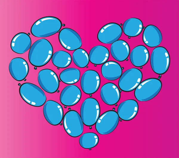 vektör kalp şekli balonları tasarım arka planı