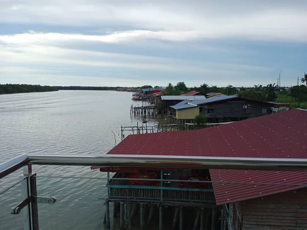 Perahu Nelayan Pelabuhan Sebuah Desa Nelayan Kecil Tepi Laut Laut — Stok Foto