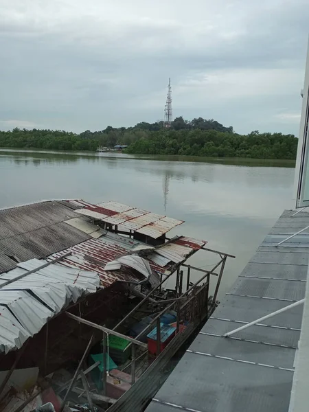 Perahu Nelayan Pelabuhan Sebuah Desa Nelayan Kecil Tepi Laut Laut — Stok Foto