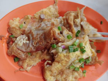 Yumurta akşam yemeği portakal tabağı