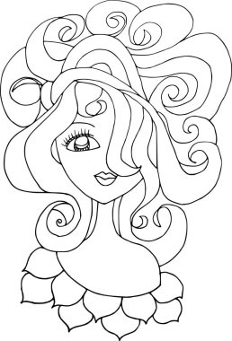 siyah beyaz çizgi güzellik çizimi