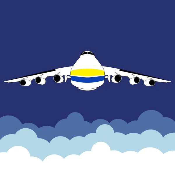 Ukrayna Nakliye Uçakları Gökyüzünde Uçuyor — Stok Vektör