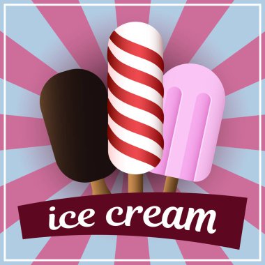 Farklı dondurma türlerinin vektör resimleri.