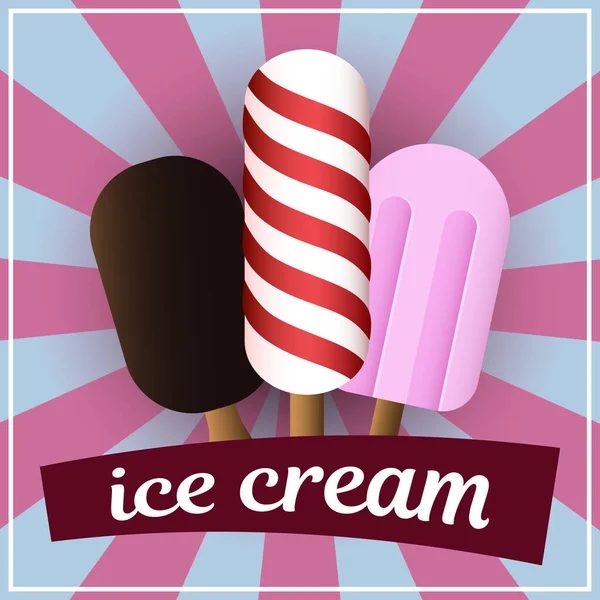  Farklı dondurma türlerinin vektör resimleri.