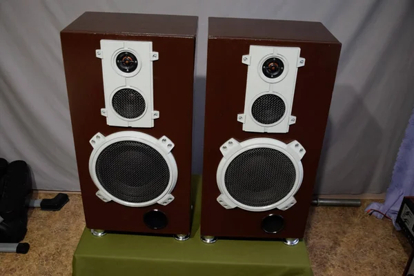 Music Speakers Vintage Speakers Vintage Speakers — Stok fotoğraf