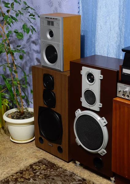 Music Speakers Vintage Speakers Vintage Speakers — Zdjęcie stockowe