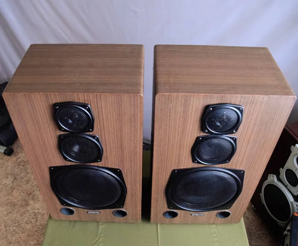 Large Soviet Speakers Orbita 35As 016 Vintage Acoustics — Stok fotoğraf