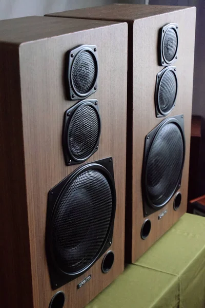 Large Soviet Speakers Orbita 35As 016 Vintage Acoustics — Fotografia de Stock
