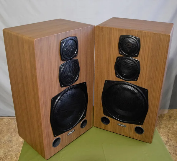 Large Soviet Speakers Orbita 35As 016 Vintage Acoustics — Fotografia de Stock