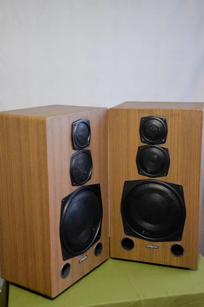 Large Soviet Speakers Orbita 35As 016 Vintage Acoustics — Stok fotoğraf