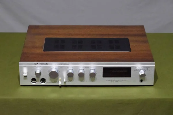 Soviet Amplifier Radiotekhnika 101 Vintage Sound Amplifier — 스톡 사진