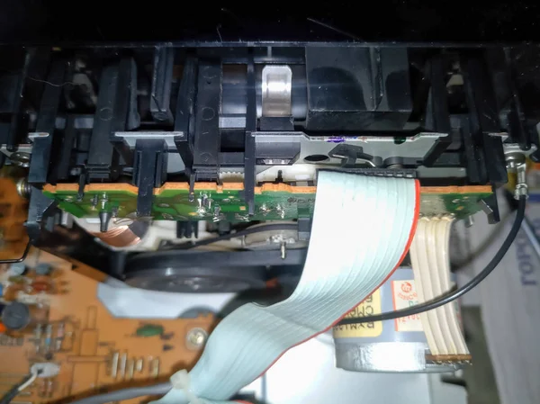 Tahací Mechanismus Pásky Kazetě Oprava Magnetofonu — Stock fotografie