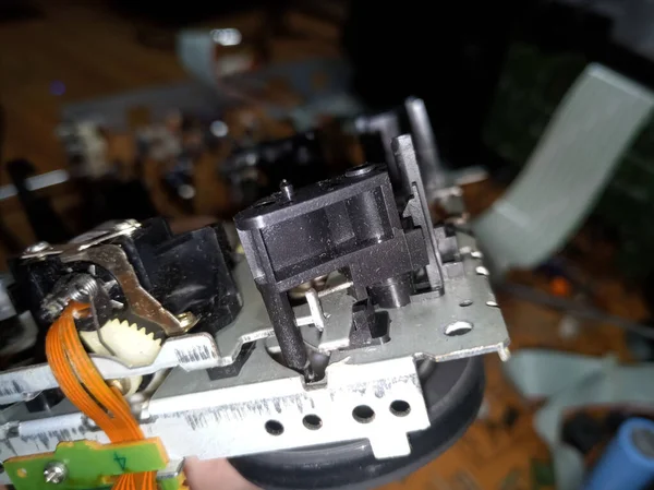 Tahací Mechanismus Pásky Kazetě Oprava Magnetofonu — Stock fotografie