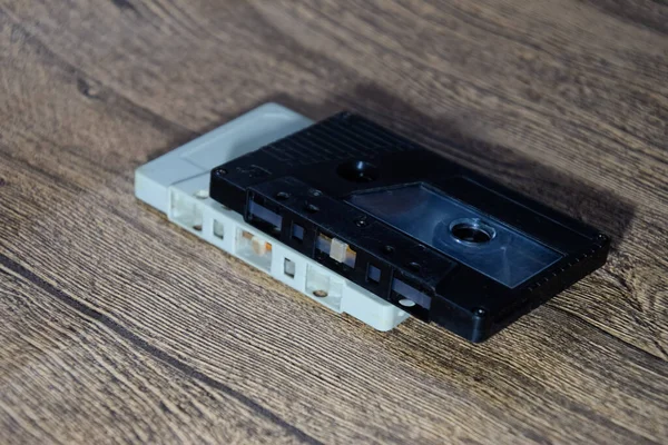 Audio Cassette Retro Music Medium Compact Cassette Tape Recorder — Stock Photo, Image