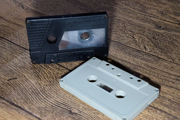 Ses kaseti. Retro müzik ortamı, ses kaydedici için kompakt kaset.