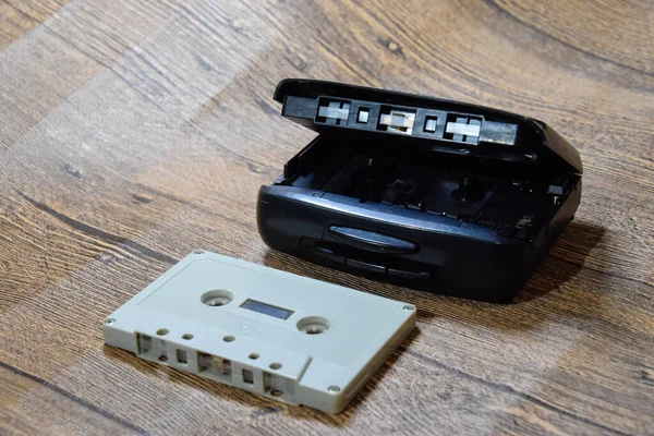 Ses Kaseti Retro Müzik Ortamı Ses Kaydedici Için Kompakt Kaset — Stok fotoğraf