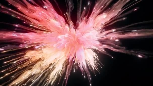 Color Burst - colorful smoke powder explosion fluid ink particles alpha matte — Stock Video