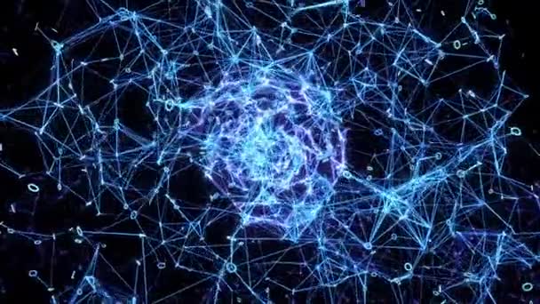 Digital Binär Metaverse Data Network expansion explosion Meta universum brast 4k — Stockvideo