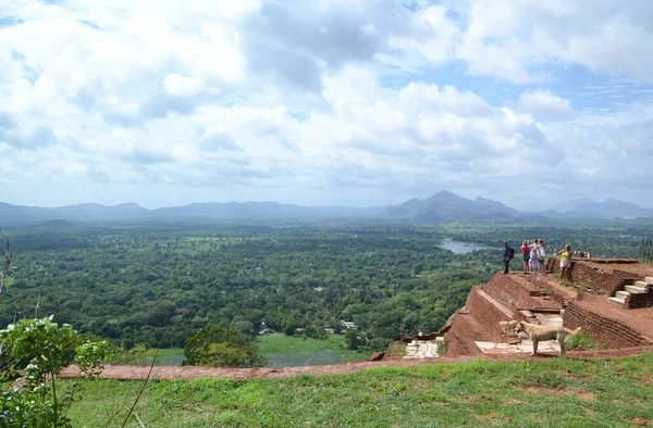 Sri Lanka Sigiriya Sigiriya Forteca Lwia Skała Powyżej Krajobraz — Zdjęcie stockowe