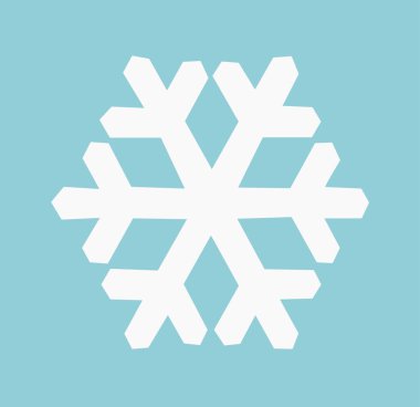 Kar Tanesi ikonu Vektörü. Kış kavramı, kar ve düşük sıcaklık.