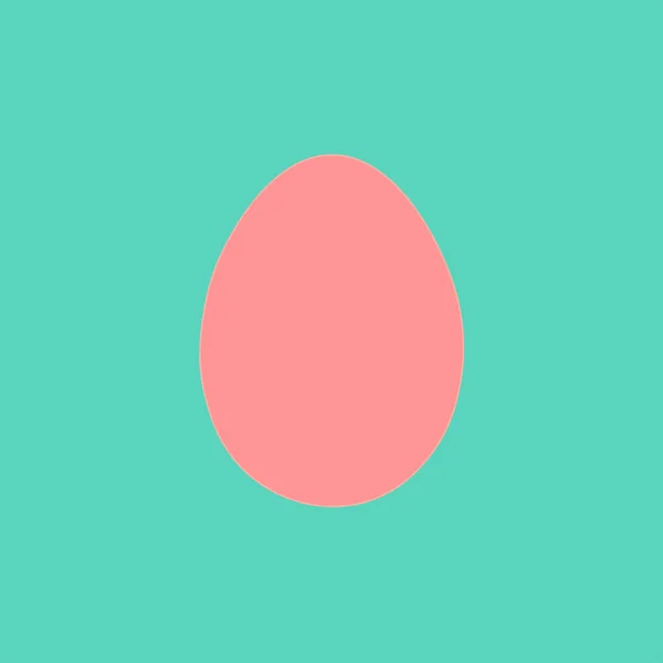Uovo Pasqua Rosa Sullo Sfondo Illustrazione Vettoriale Colori Piatti — Vettoriale Stock