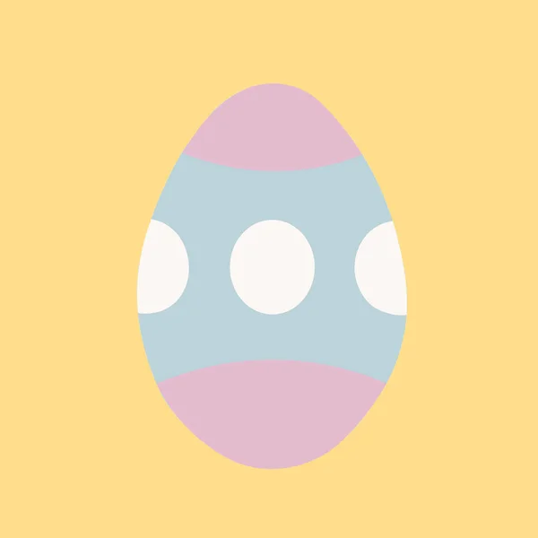 Easter Egg Com Círculos Fundo Laranja Ilustração Design Plano Vetor —  Vetores de Stock