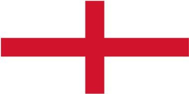 Flag of England. Saint Georges Cross. Vector Illustration. 