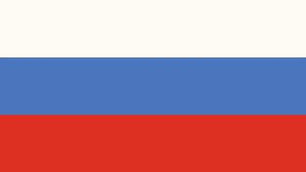 National Flag Russia Vector Flat Colors — 스톡 벡터