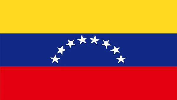 National flag of Venezuela. Vector Illustration. Flat Colors.