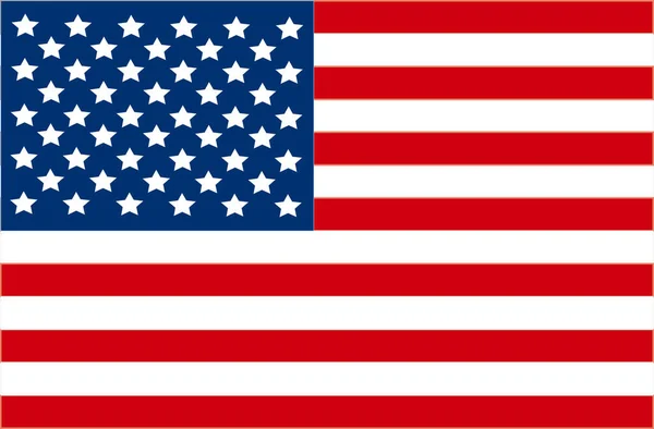 Amerika Birleşik Devletleri Nin Ulusal Bayrağı Vektör Illüstrasyonu — Stok Vektör