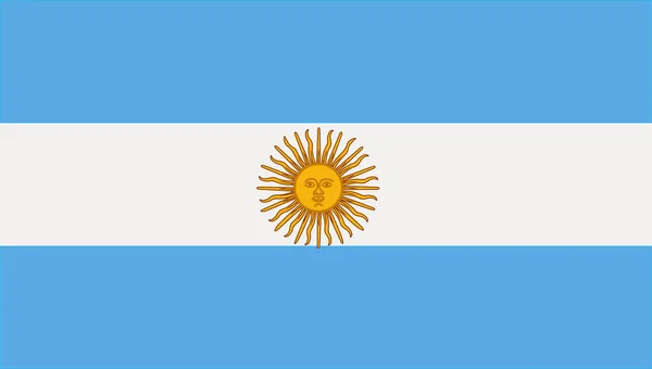 Vereinzelte Nationalflagge Argentiniens Vektorillustration — Stockvektor