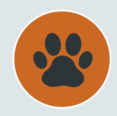 Vector illustration of a cat paw.