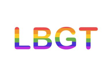 official symbol of lesbian, gay, bisexual, and transgender community. Vector illustration