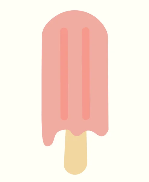 Flat Design Vector Popsicle Ice Cream — Stock Vector