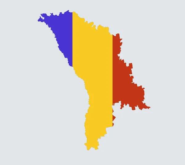 Краєвид Республіки Молдова Національним Прапором Приклад Вектора — стоковий вектор